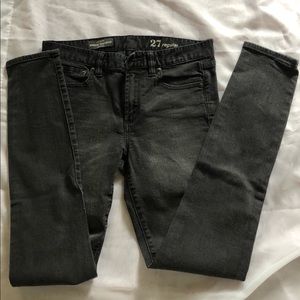 J. crew midrise toothpick jean in black